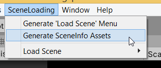 Generate SceneInfo assets